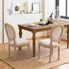 Mshliw Set of 2 Dining Chairs with Solid Wood Frame, Antique Painted Finish, Linen Upholstered Back and Seat, Foam Cushion, Elegant Accent Chairs - 2 of 4