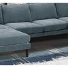MYINDA 6 Piece Modular Sofa Set, U-Shape Living Room Furniture with 2 Ottoman Stools,blue - 4 of 4