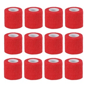 Unique Bargains Self-Adhesive Elastic Breathable Athletic Tapes 12 Rolls 2" x 177" - 1 of 4