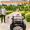 Coucheta 24V 2-Seater Electric Truck w/ Remote Control, 4x45W Motor, 4WD/2WD Switchable, LED Headlight & Music Player - Battery Powered Ride-On Toy - 3 of 4