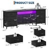 70" TV Stand Dresser with 13 Fabric Drawers, Power Outlet & LED Lights, Entertainment Center for 80" TV - 3 of 4