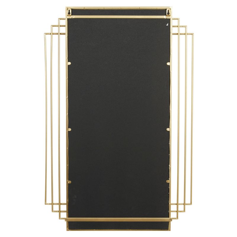Rectangle Metal Glam Geometric Wall Mirror Gold - CosmoLiving by Cosmopolitan, 4 of 18
