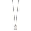 Chisel Stainless Steel Polished Oval Disc on an 18" Plus a 2" Extension Cable Chain Necklace - 3 of 4