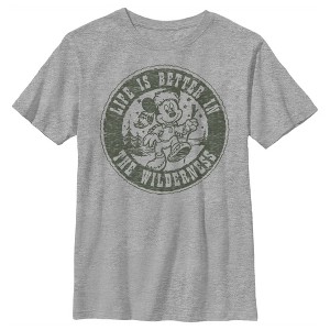 Boy's Disney Mickey Mouse Life is Better in the Wilderness T-Shirt - 1 of 4