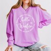 Simply Sage Market Women's Lightweight Garment Dyed Graphic Sweatshirt Hello Winter Circle - 2 of 4