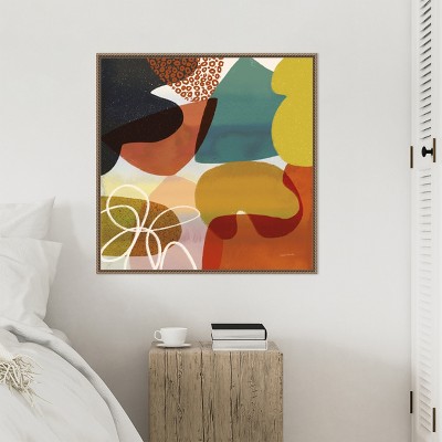 Cheryl Warrick Abstract Colorful Shapes Canvas Art, 30x30