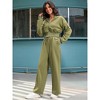 ATHLECHIC Women's Outfits Tracksuits Casual Cropped Hoodie Wide Leg Pants Travel Workout Lounge 2 Piece Sets - 3 of 4