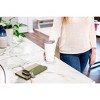 Elanze Designs 20 oz Stainless Steel On the Go Insulated Travel Tumbler With Push Top Lid, White Cheetah Leopard Print White - 4 of 4