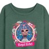 Women's - LOL Surprise! - Royal Rebel Lightweight French Terry Wide Neck Long Sleeve Shirt - 2 of 4