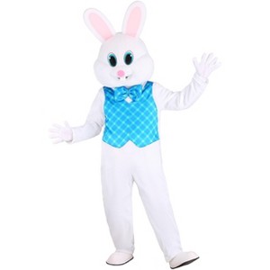 HalloweenCostumes.com One Size Fits Most   Sweet Easter Bunny Adult Costume, White/Pink/Blue - 1 of 4