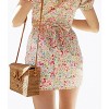 Women's FLORAL-PRINT RUCHED STRETCH COTTON-VOILE MINI SKIRT - ENDLESS BLU. - 2 of 3