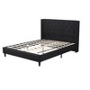 Modern and Contemporary Fabric Upholstered  Platform Bed - 3 of 4