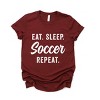 Simply Sage Market Eat Sleep Soccer Repeat Short Sleeve Tee - 2 of 4