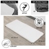 Evideco French Home Goods Ultra-Soft Microfiber Bath Mat Runner - Non-Slip, Machine Washable - Perfect for Double Sinks & Bathrooms - 3 of 4