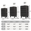 Lyngins 3-Piece Family Hardside Luggage Set – 20" Carry on Luggage, 24" & 28" Suitcases with 360° Silent Spinner Wheels, Waterproof ABS Hard Shell, - 2 of 4