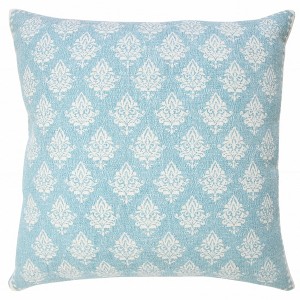 20" Indigo And White Cotton Motif Throw Pillow - 1 of 4
