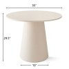 Dwen 46'' High Gloss PU Lacquer Technique Round Dining Table White Pedestal Base-Maison Boucle - 4 of 4