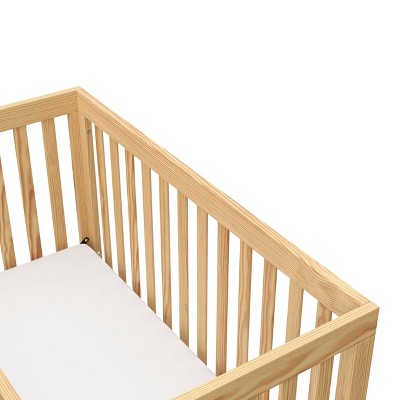 Natural Wood 3-in-1 Convertible Crib with Adjustable Mattress Base