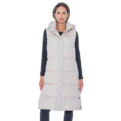 Women's Long Puffer Vest - S.E.B. By Sebby