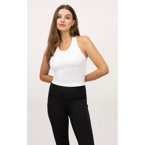 90 Degree By Reflex Womens Ribbed Seamless Calista Tank With Built