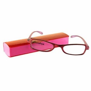 Calabria 837 Metallic Reading Glasses|Womens|Hard Case|Crystal Accents|Vibrant|Spring Hinged|18 Power Options|Mahogany Bronze/Golden Yellow|+1.50 - 1 of 4
