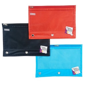 Charles Leonard Nylon Zipper Pencil Pouche Assorted Colors 24/Pack (CHL76330ST) - 1 of 2
