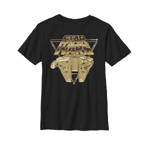 Boy's Star Wars The Last Jedi Millennium Falcon Pixel T-Shirt - 1 of 4
