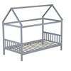 PAGED Twin Size House Shaped Bed Modern Wooden Bed Frame with Headboard and Footboard for Bedroom - 4 of 4