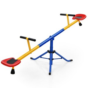 Costway Kids Seesaw 360 Degree Swivel Teeter-Totter with Stopper Legs for Backyard and Playground - 1 of 4