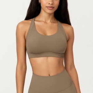 Anna-Kaci Active Women's Scoop Neck Racerback Sports Bra with Smooth Stretch Fabric and Supportive Fit - 1 of 4