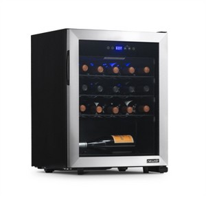 Newair Freestanding 23 Bottle Compressor Wine Fridge in Stainless Steel, Adjustable Racks and Exterior Digital Thermostat - 1 of 4
