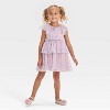 Audrey Camille Toddler Girls' Floral Layered Tulle Dress - Ballet Pink - 3 of 3