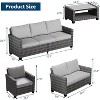 Acekool 5-Piece Outdoor Patio Furniture Set with Weather-Resistant PE Rattan, Tempered Glass Table, Cushioned Chairs for Porch, Balcony, Backyard - 2 of 4