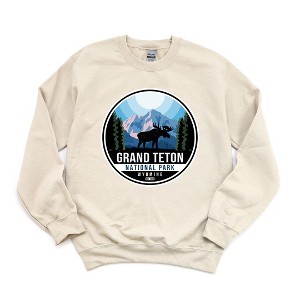 Simply Sage Market Women's Graphic Sweatshirt Grand Teton National Park Badge - 1 of 3