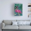 Canvas Wall Art - Sarah Manovski  'Flamingo in the Jungle' Wall Art for Living Room, Bedroom, or Office Décor by Trademark Fine Art - 3 of 4