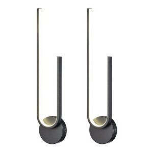 Claxy Black LED Wall Sconce Set of Two - 1 of 4