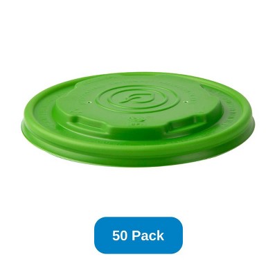 Eco-Products Lid for 12-32 oz EcoLid for Paper Food Containers Green PLA Eco-Products - Pack of 50