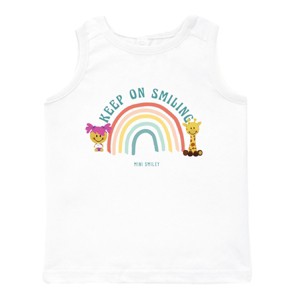 The Juniper Shop Mini Smiley Keep On Smiling Rainbow Toddler Tank - 1 of 4