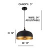HOMLUX Modern Pendant Light Kitchen Island Chandelier Bulb Not Included,Black - 2 of 4