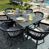 PURPLE LEAF Patio Dining Set All-Weather Wicker Aluminium Outdoor Table and Chairs Set for Backyard Decor Kitchen Modern Furniture Set - 2 of 4