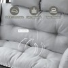 POCASSY 2-Seater Egg Chair Outdoor Glider Chair, All Weather Wicker Rattan Hammock Egg Chair with Head Pillow - 4 of 4