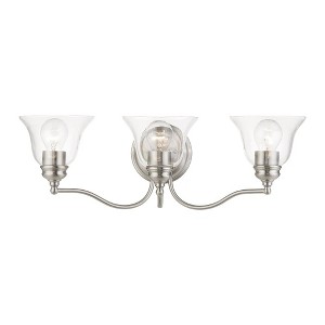 Livex Lighting Moreland 3 - Light Vanity in  Brushed Nickel - 1 of 4