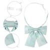 INSPIRE CHIC Women's Metallic Shiny Solid Color Square End Bow Ties - 3 of 4
