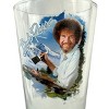 Bob Ross Snowy Mountains Pine Trees and River Painting 16oz Pint Drinking Glass Clear - 2 of 4