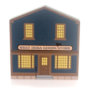 Cats Meow Village 4.0 Inch West India Goods Market Street Retired Village Buildings - 1 of 2