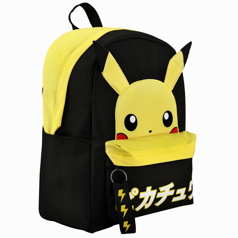 Pokemon Pikachu Anime Cartoon Yellow & Black Polyester Tech Backpack, 3 of 7