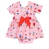 RuffleButts Baby/Toddler Knit Short Sleeve Twirl Romper - 2 of 4