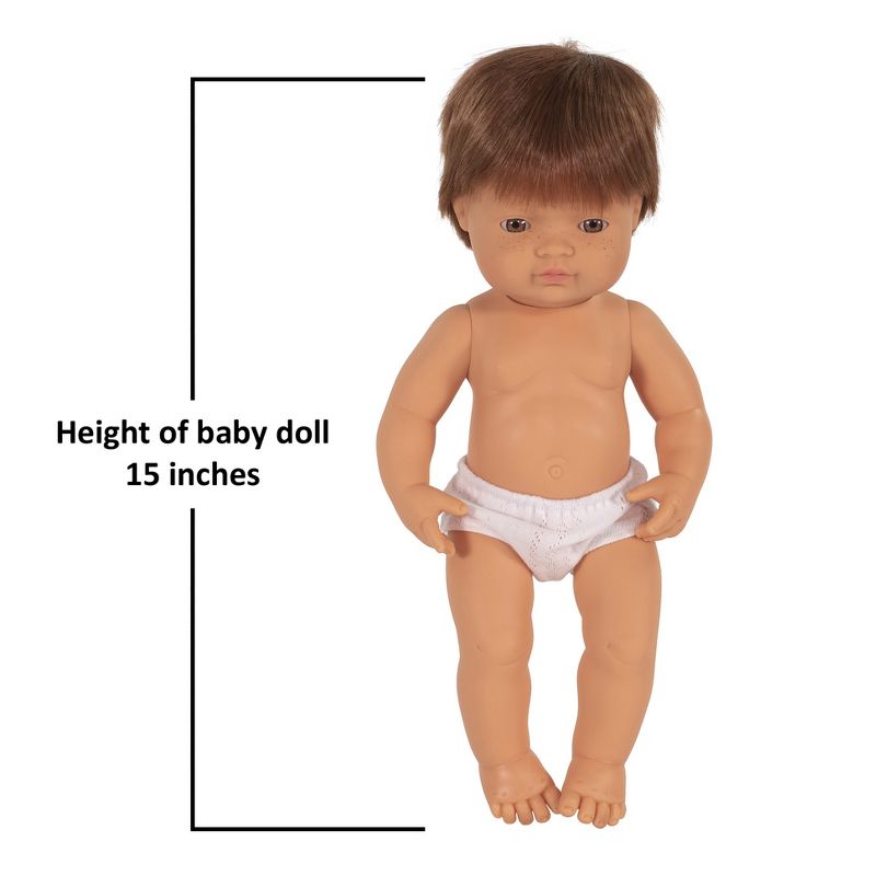 Miniland Educational Anatomically Correct 15" Baby Doll, Boy, Red Hair, 3 of 4