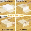 8-Pack Bed Sheet Organizers and Storage, Foldable Sheet Organizers for a Linen Closet,Beige - 3 of 4