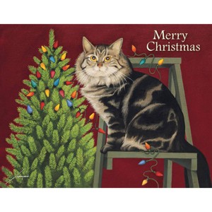 18ct Stringing Lights Holiday Boxed Cards - 1 of 3